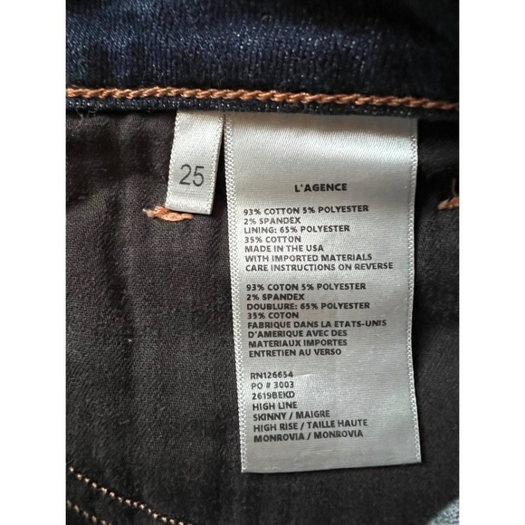 L’AGENCE High Line High Rise Skinny Destroyed in Monrovia size 25 - Picture 6 of 7